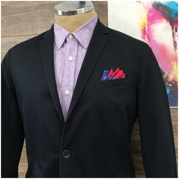 Ben Sherman Mens Blazer Sport Coat Two Button Jacket Cotton Size 38R Casual Suit - Picture 2 of 13